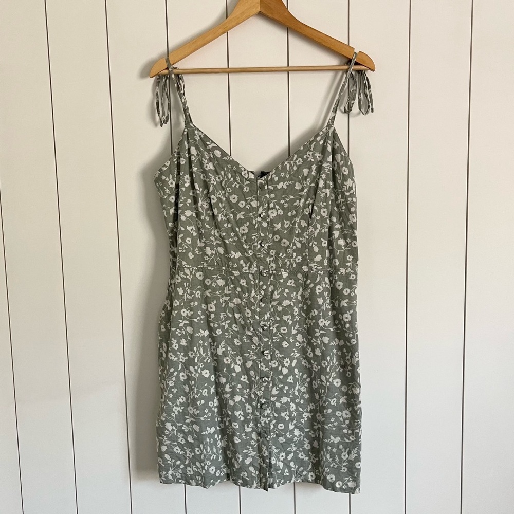 Abercrombie & Fitch Green Floral Mini Dress